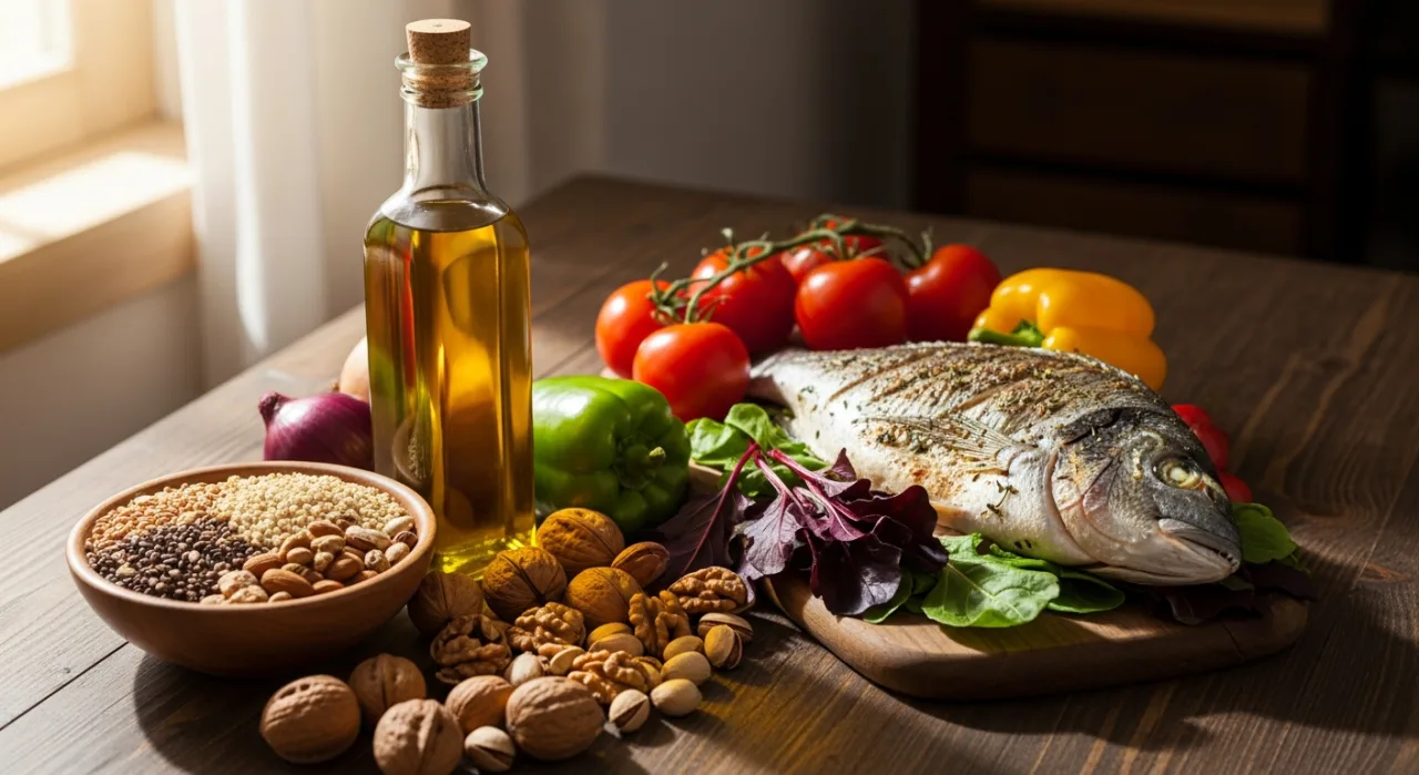 Akdeniz Diyeti Nedir, Nasıl Yapılır - Beslenme rehberi ve bilgilendirici görsel. Gokalaf fitness blogu.