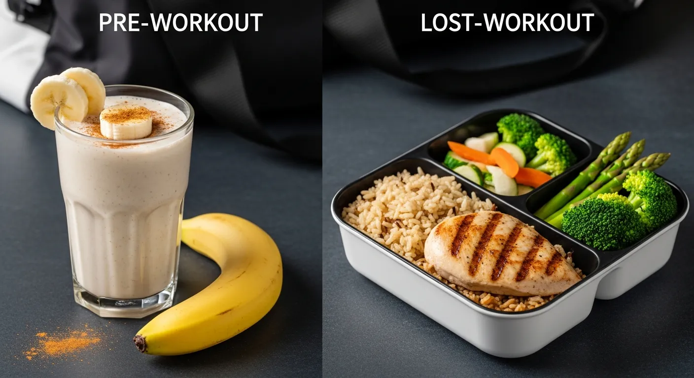 Antrenman Öncesi ve Sonrası Beslenme Rehberi - Beslenme rehberi ve bilgilendirici görsel. Gokalaf fitness blogu.