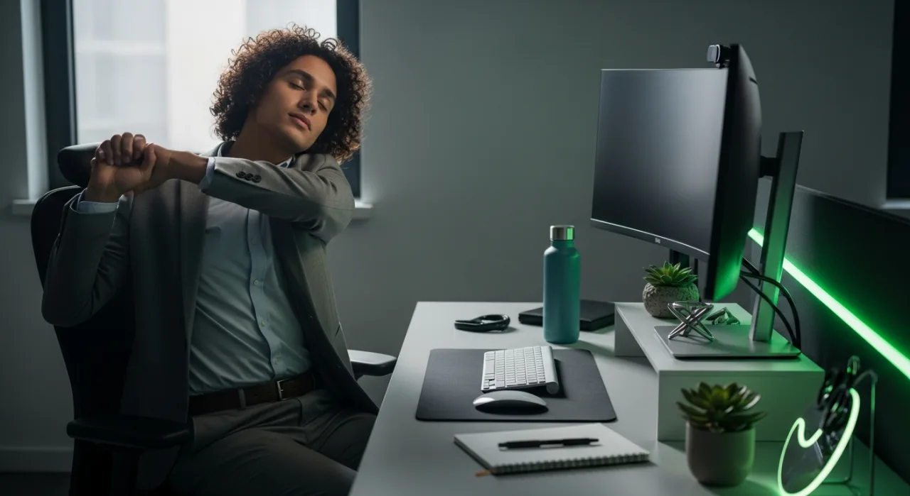 Ofis Çalışanları İçin Masa Başı Egzersizler - Antrenman rehberi ve bilgilendirici görsel. Gokalaf fitness blogu.