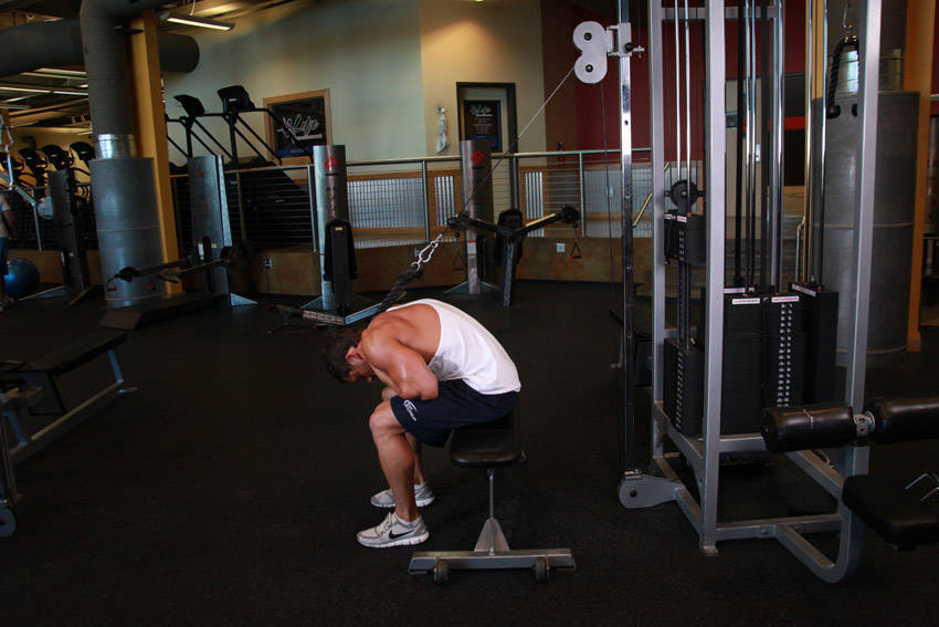 Cable Seated Crunch - Bitiş Pozisyonu