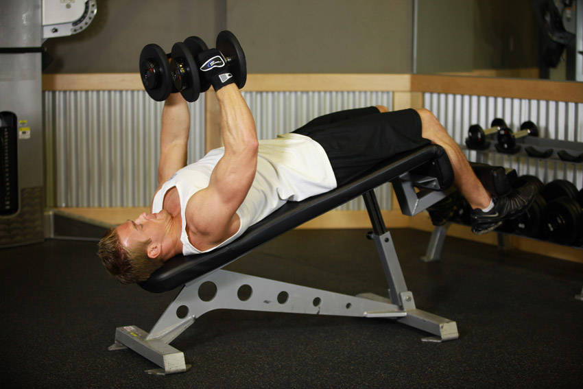 Decline Dumbbell Flyes - Başlangıç Pozisyonu