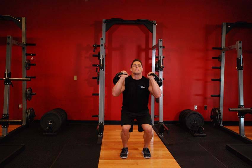 Double Kettlebell Push Press - Bitiş Pozisyonu