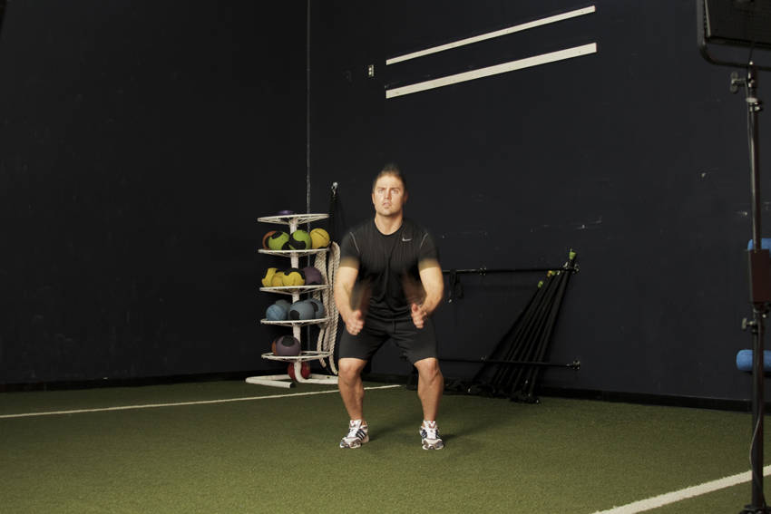 Double Leg Butt Kick - Başlangıç Pozisyonu