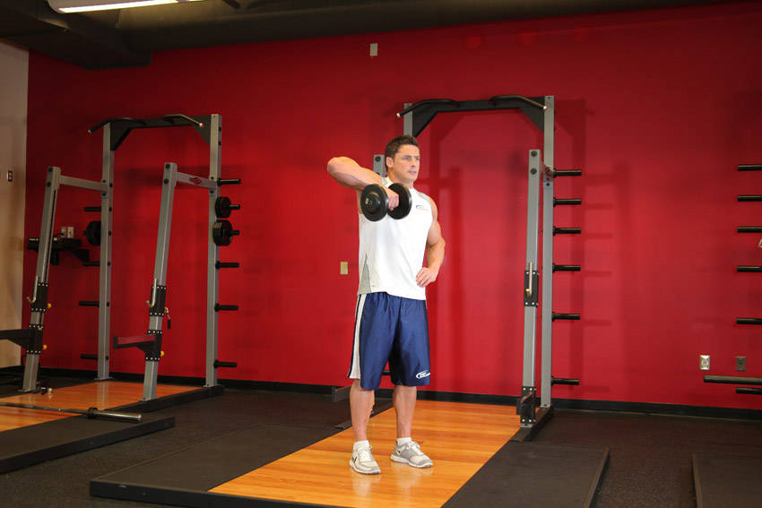 Dumbbell One-Arm Upright Row - Başlangıç Pozisyonu