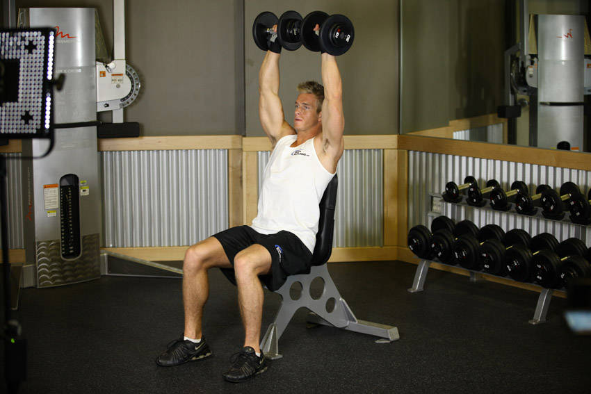 Dumbbell Shoulder Press - Bitiş Pozisyonu