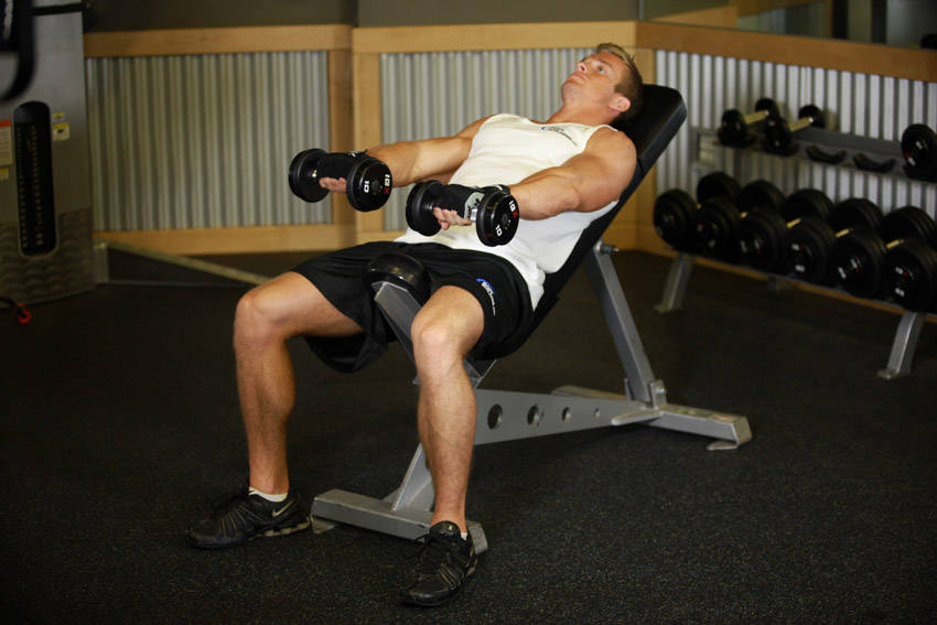 Front Incline Dumbbell Raise - Başlangıç Pozisyonu