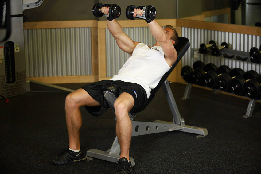 Front Incline Dumbbell Raise - Bitiş Pozisyonu