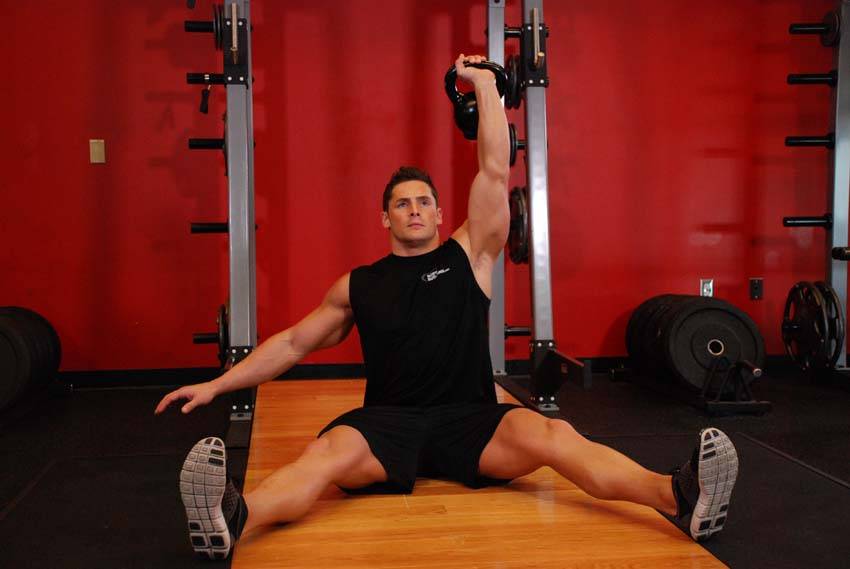 Kettlebell Seated Press - Bitiş Pozisyonu