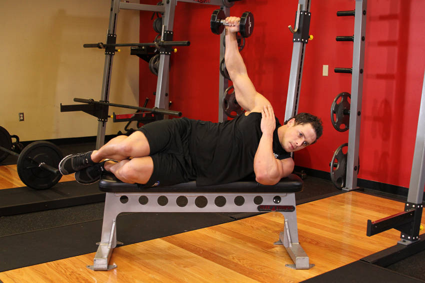 Lying One-Arm Lateral Raise - Bitiş Pozisyonu