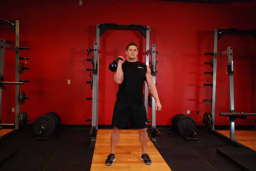 One-Arm Kettlebell Clean and Jerk - Bitiş Pozisyonu