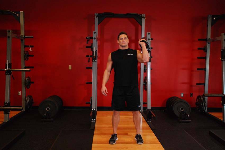 One-Arm Kettlebell Push Press - Başlangıç Pozisyonu