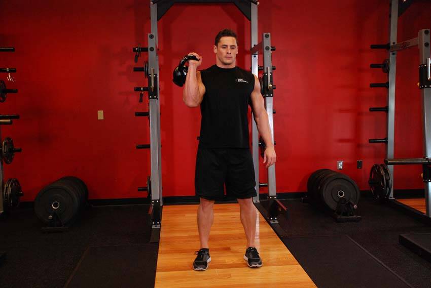 One-Arm Kettlebell Split Jerk - Başlangıç Pozisyonu