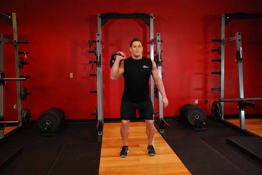 One-Arm Kettlebell Split Jerk - Bitiş Pozisyonu