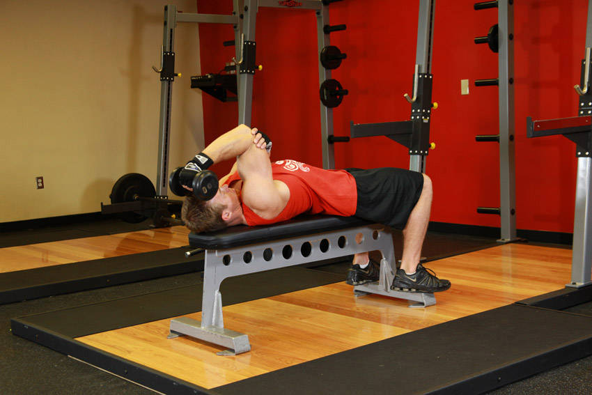 One Arm Supinated Dumbbell Triceps Extension - Başlangıç Pozisyonu