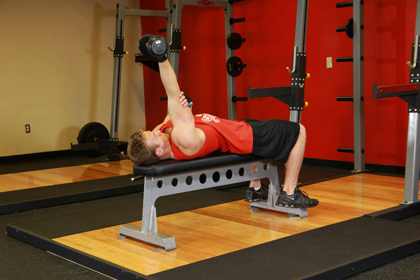 One Arm Supinated Dumbbell Triceps Extension - Bitiş Pozisyonu