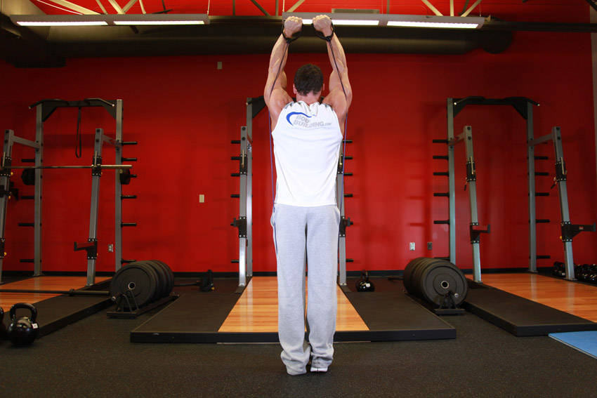 Shoulder Press - With Bands - Bitiş Pozisyonu