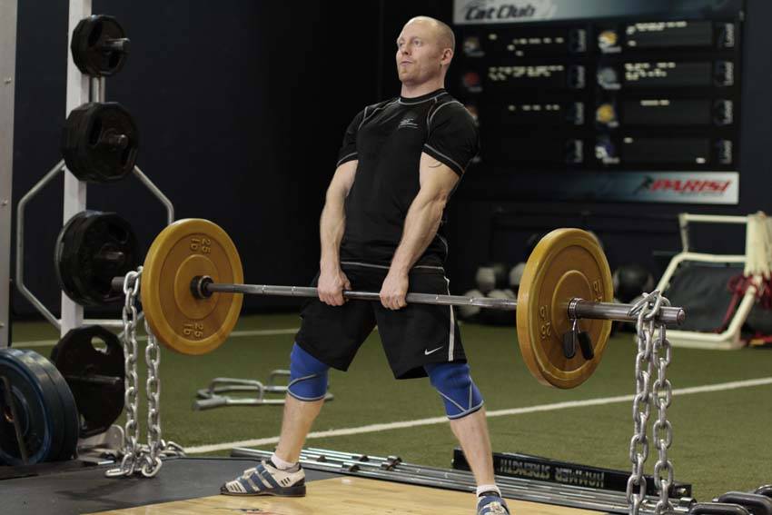 Sumo Deadlift with Chains - Bitiş Pozisyonu