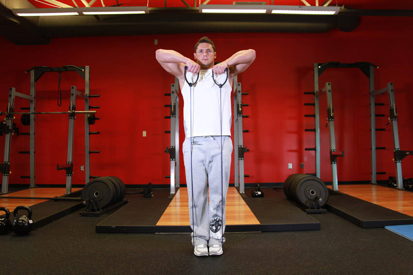 Upright Row - With Bands - Bitiş Pozisyonu