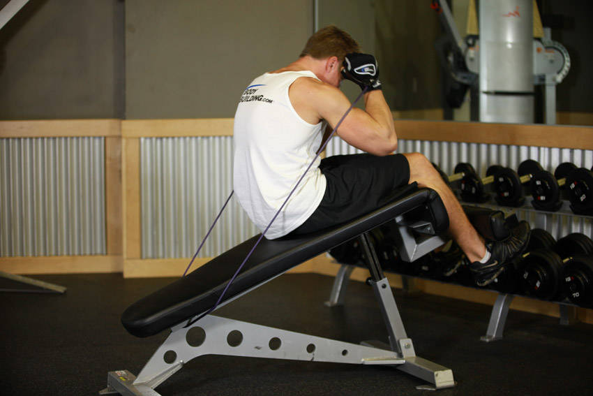 Weighted Sit-Ups - With Bands - Bitiş Pozisyonu